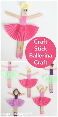 Craft Stick Ballerina Craft - Frugal Fun For Boys and Girls