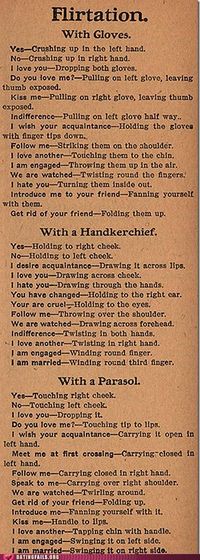 Victorian rules of flirtation-according to accessories