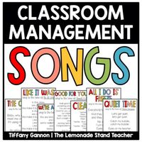 Singing during transitions makes moving from one thing to another almost seamless. These classroom management songs and chants will keep students engaged, focused, and excited to learn, which in turn will save valuable instruction time.  Most of the songs included are parodies of popular songs all kids will know. The words have been changed to help students transition in a positive manner. Simply print and laminate. I like to hang them on a binder ring in my classroom for easy reference.  Three