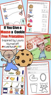 If You Give a Mouse a Cookie Paper Plate Craft and Free Printables: Pre-writing, coloring, letters, counting, and more!