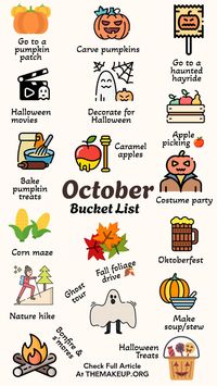 Discover our ultimate October bucket list filled with fun activities to celebrate fall and enjoy spooky season to the fullest! From pumpkin patches to Halloween parties, explore everything October has to offer. 🎃🍂 #OctoberBucketList #FallActivities #fall #spookyseason #october #bucketlist #halloween #fallprintables #activities