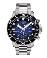 Tissot Seastar Chronograph, 45.5mm - Blue/Silver