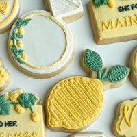 Flourly Bakery on Instagram: "She found her main squeeze! 🍋 . . #buttercreamsugarcookies #sugarcookies #decoratedcookies #bismarcknd #bridalshowercookies #weddingcookies #bridalcookies #lemoncookies"