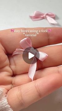 ♡danyellfelix♡ on Instagram: "ྀིྀི🎀make tiny bows with me using a fork!🎀 ྀིྀིi saw this hack on pinterest and thought i try it out 💘 i hope this mini tutorial was helpful for u guys 💌  . . . #crochet #bows #bowsaesthetic #ａｅｓｔｈｅｔｉｃ #aesthetic #bow #bowaesthetic #aestheticfyp #aesthetictrend #trendbows #crochetbows #bowscrochet #pinkbows #pinkbow #crochetaesthetic #crochetfyp #foryourfeedcrochet #foryourfeedbows"