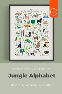 Perfect as a beautiful finishing touch to Jungle Theme Nursery Decor. Personalise this gorgeous Nursery Print now: Click to shop:>