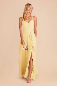 Theresa Chiffon Dress - Lemon Sorbet