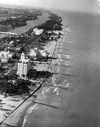 Florida Memory • Aerial photograph looking north over Miami Beach.