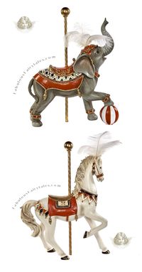 Our range of Christmas Carousel character display decorations by GoodwillMG are now available at our online Christmas holiday ornaments shop. www.fabulousfairytales.com #FabulousFairytales #ChristmasDecorations #GoodwillMG #Crazy4ChristmasDecor #Carousel #HolidayDecorator #ChristmasCarousel #carouselparty