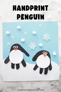 Handprint Penguin Craft for Kids