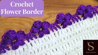 JUST TEN MINUTES | GORGEOUS CROCHET 😍👌 SUPER EASY PUFFY FLOWER EDGING | BORDER @sara1111