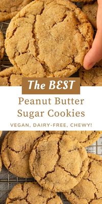 f you are looking for the absolute BEST Vegan Peanut Butter Cookies, then you are in the right place. These egg-free & dairy-free peanut cookies can be made in 1 bowl and require no chill time for the perfect chewy & crinkly cookie!