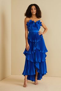 Judah Scallop Pleated Dress – AMUR