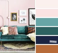 Blush Pink + Green Emerald + Navy Blue - Terracotta – The Best Living Room Color Schemes