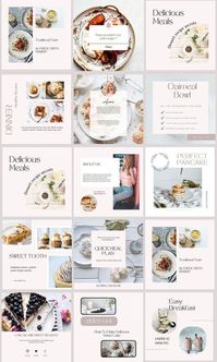 Instagram Templates for Food Blogger, Wellness owners. Social Media Template. Food Template|#instagramposttemplates #instagramfeed #socialmediatemplates #socialmediatools #instagramstrategie 425