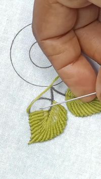 Green Leaf Embroidery Tutorial