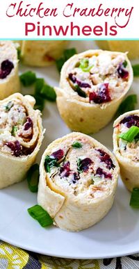 Chicken Cranberry Pinwheels - Spicy Southern Kitchen