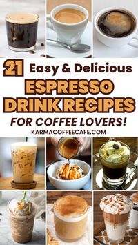 Got an espresso machine? These recipes will help you make the most of it! From rich espressos to creamy lattes, these ideas are simple, fun, and perfect for any coffee enthusiast.