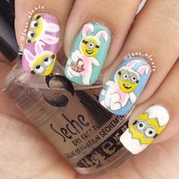 just_alexi easter minions #nail #nails #nailart