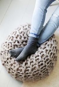 This is a digital download pattern of how to make this gorgeous chunky knit floor pouf. The PDF file also includes complete directions of how to learn to arm kn