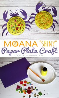 MOANA PAPER PLATE CRAFT – TAMATOA CRAB, WITH FREE PRINTABLE