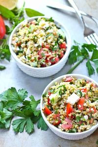 Tabbouleh Salad Recipe with Freekeh and Feta