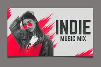 PSD Indie Music Channel Youtube Thumbnail for free