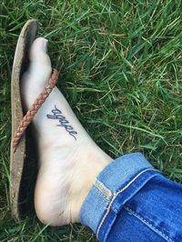 Agape foot tattoo