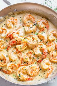 Creamy Garlic Parmesan Shrimp | cafedelites.com