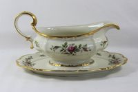 Vintage Rosenthal Pompadour Antoinette China Gravy Boat with Attached Underplate. by GRCTreasures on Etsy