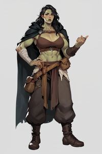 female half-orc barbarian/ranger