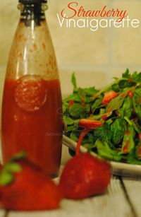 Strawberry Vinaigarette Salad Dressing Recipe #DressingItUp - Serendipity and Spice