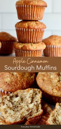 Celebrate fall with these Apple Cinnamon Sourdough Muffins! This recipe uses sourdough starter discard and fresh apples, making it perfect for apple season. Whether for breakfast, brunch, or a quick snack, these muffins are quick and easy to make. Enjoy the warm, comforting flavors of cinnamon and apples in every bite, ideal for cozy mornings or autumn brunch gatherings!