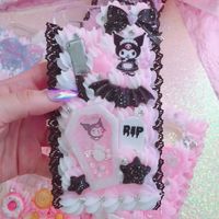 Kuromi decoden pastel goth case Halloween sanrio