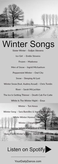 Winter Songs Playlist for those winter vibes. #music #playlist #winter