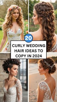 Explore 20 stunning curly wedding hair ideas perfect for your special day. From romantic updos to elegant half-up styles, these looks highlight the beauty of natural curls. Whether you have loose waves or tight ringlets, you'll find inspiration to complement your bridal look. These hairstyles offer a blend of sophistication and charm, ensuring you shine as you walk down the aisle. Ideal for various hair lengths, these curly wedding styles make your big day unforgettable.