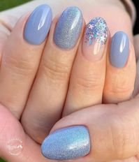 55 Dazzling Blue Nails with Glitter for Your Next Manicure