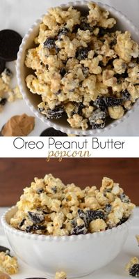 Oreo Peanut Butter Popcorn - Crazy for Crust