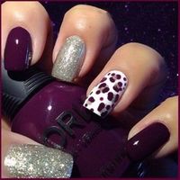 purple leo nails