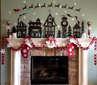 secondsister suaviloquy: paper garlands are classic- christmas mantle 2013