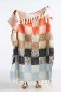 Woven Checkered Cozy Throw Blanket | AnthroLiving