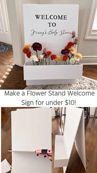 Flower Box Welcome Sign DIY- with Foam Board! - traditionallycozy.com