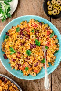 Spanish Rice and Beans Recipe | The Mediterranean Dish