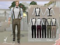 Mens formal suit with suspenders. It has 16 samples. Found in TSR Category 'Sims 4 Male Formal'