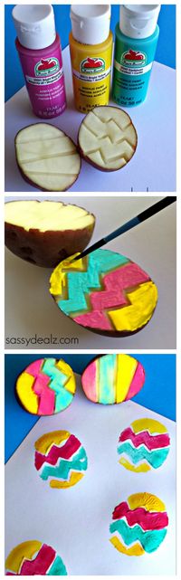 #Easter craft for kids #DIY | Potato Stamps