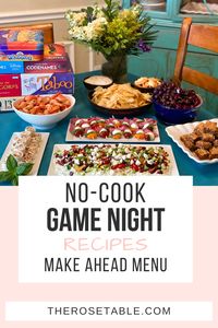 An easy no-cook make-ahead summer game night menu + board game suggestions!