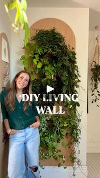 948K views · 11K reactions | Isn’t this the cutest plant wall you’ve ever seen?! 
I did this project 4 years ago and it’s still one of my favorite planty spots in my house!

If you’ve been itching for a living wall but want something quick and interchangeable, add this to the list of fun house projects to work on this weekend. 

To make this, I just used some 6” pot holders from Home Depot and a scrap piece of 3/4” plywood that I cut a basic arch in. 

For a link to the pot holders, comment PLANT WALL below! (I found a great deal on them!!)

If you want a quick tutorial for cutting the arch shape comment TUTORIAL and I’ll send you a link to the @vintagerevivals instructions.

P.S. if you try this you have to pinky promise you’ll tag me so I can see!

#diyhomedecor #planthacks #livingwall #