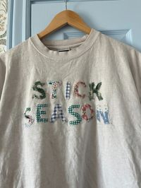 made on a second hand tee and scratch fabric