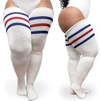 PRICES MAY VARY. Cotton Not Listed Elastic closure Machine Wash ❤ WE GOT YOUR CURVY LEGS COVERED. Looking for thigh high socks that won’t look opaque when worn? Or are the stockings you have too tight and uncomfortable for your plus-sized legs? Don’t worry! We have the perfect pair of thigh-highs specially designed for your juicy, legs! Stand out with THUNDA THIGHS PLUS SIZE WOMEN’S THIGH HIGH SOCKS! They are way thicker than normal Thigh Highs and unlike other thigh-high socks, they’re not see-