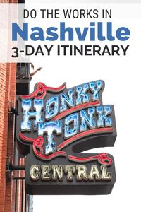 Do it all with this guide to three days in Nashville. Find the best things to do, places to eat and great spots for downtown music. Use this itinerary to design your best Nashville vacation and weekend getaway!