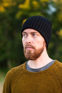 Warm Wool Beanie for men. Fold it yourself. Outdoor look for Men.